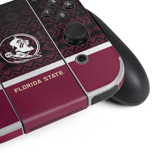 Florida State University Pattern Jersey Nintendo Switch OLED (2021) Skin